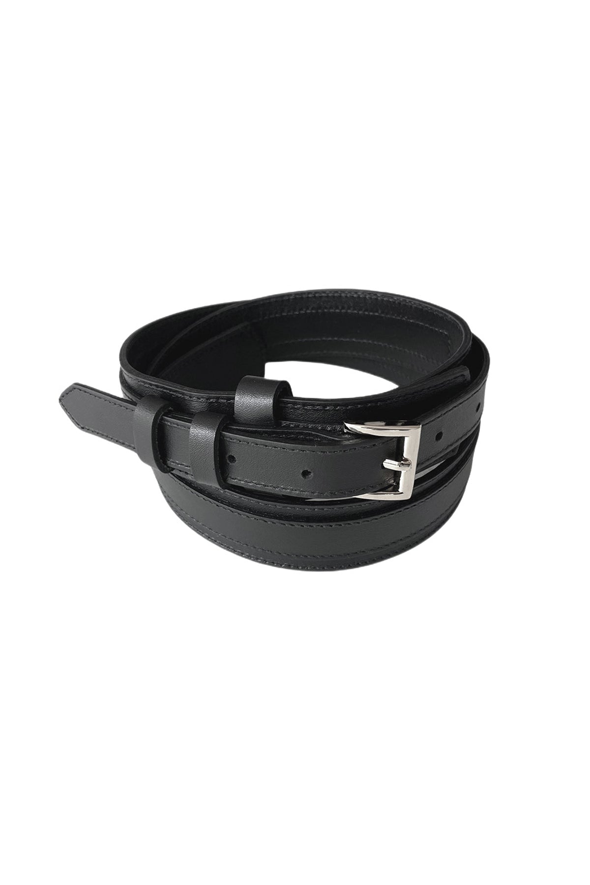 SADDLE BELT NICKEL BUCKLE - KNUEFERMANN 