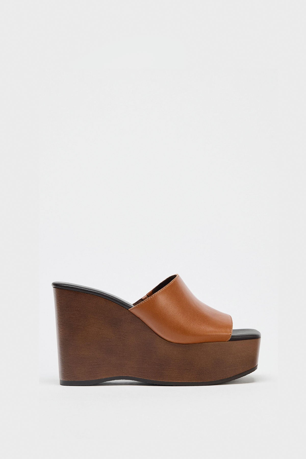 LEATHER WEDGE BROWN - 39 (very good condition)