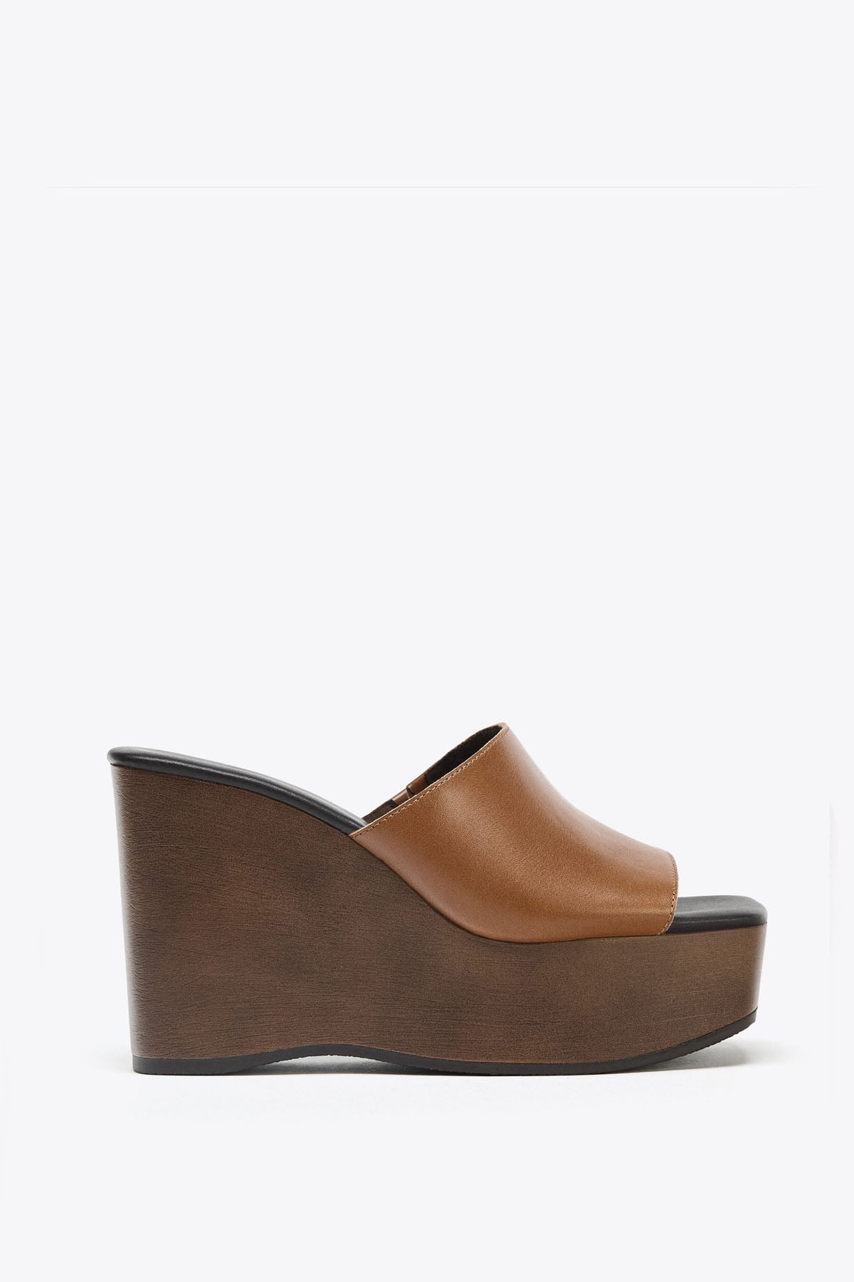 LEATHER WEDGE BROWN - 39 (very good condition)