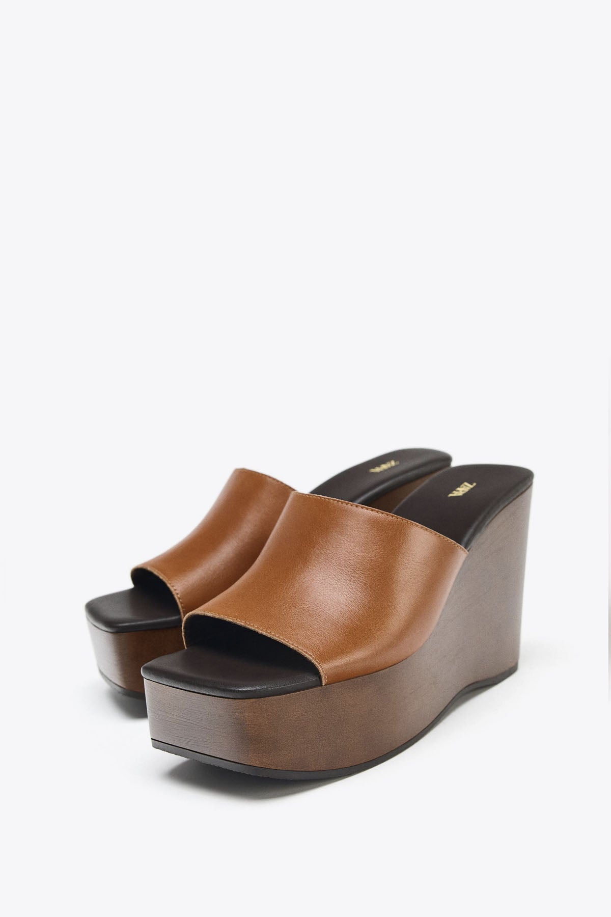 LEATHER WEDGE BROWN - 39 (very good condition)