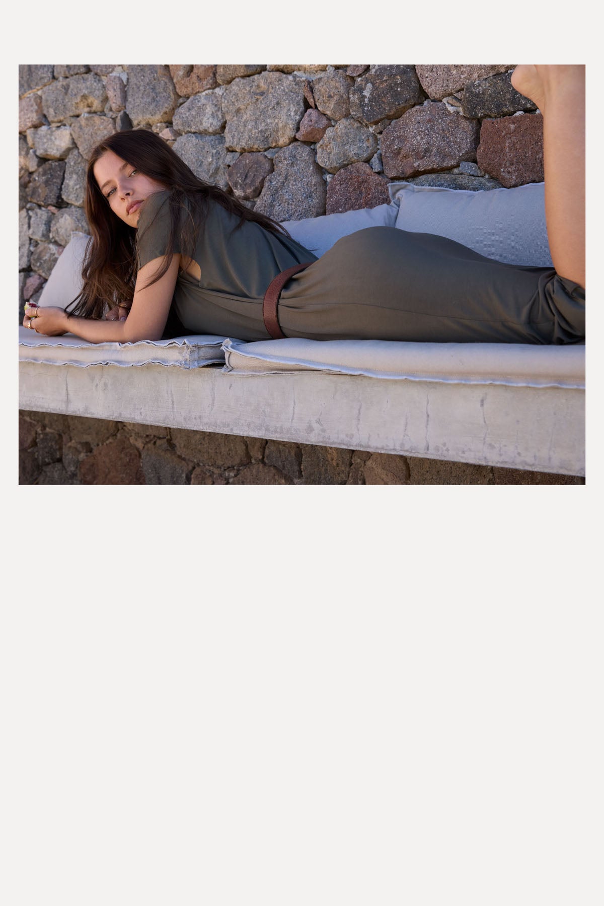 LASER T MAXI DRESS OLIVE