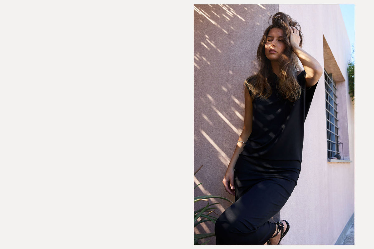 LASER T MAXI DRESS BLACK
