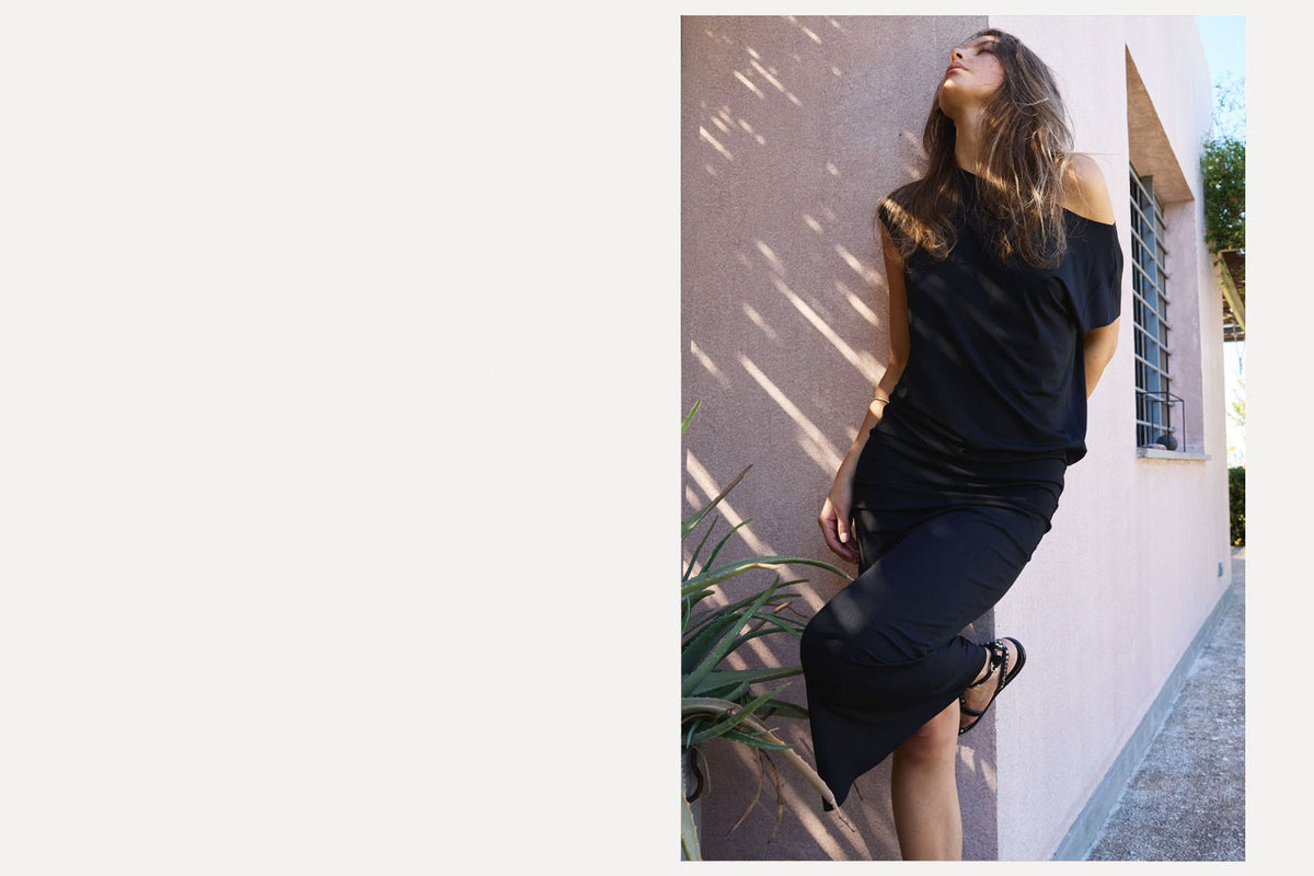 LASER T MAXI DRESS BLACK