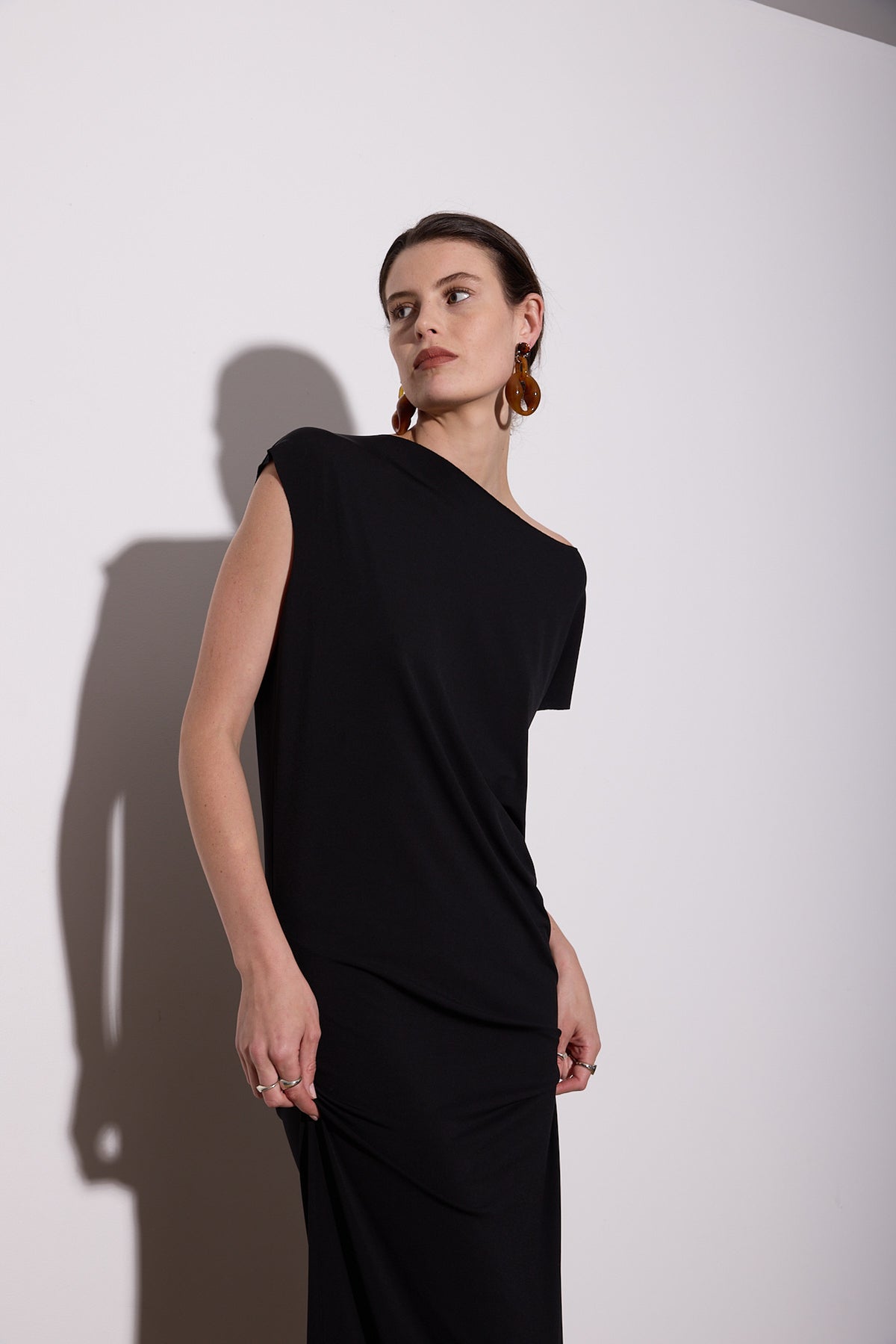 LASER T MAXI DRESS BLACK
