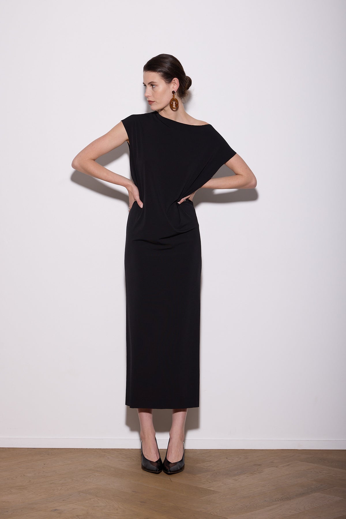 LASER T MAXI DRESS BLACK