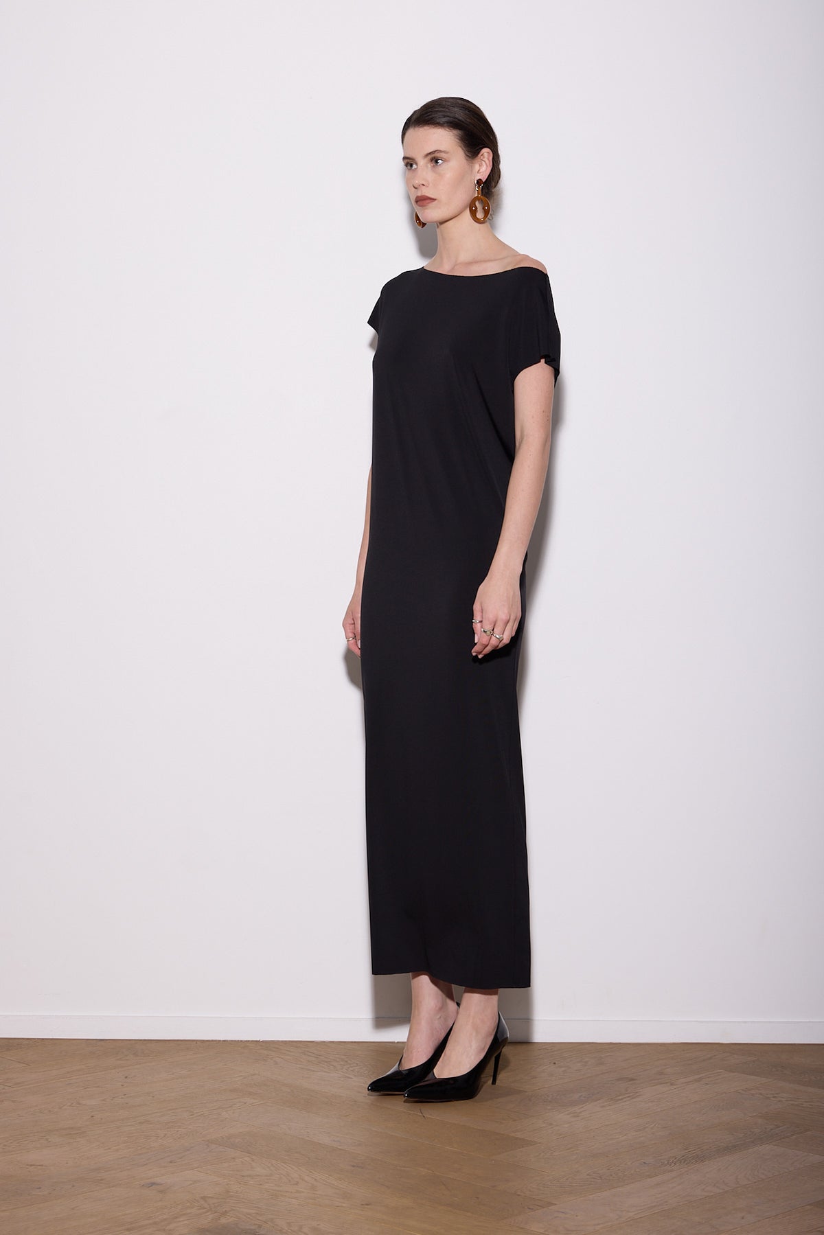 LASER T MAXI DRESS BLACK