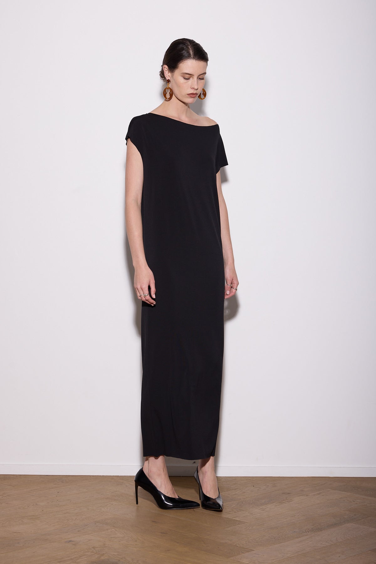 LASER T MAXI DRESS BLACK