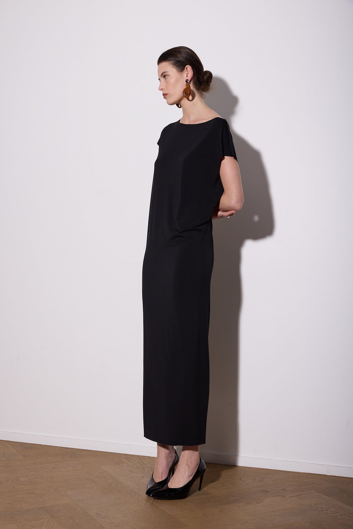LASER T MAXI DRESS BLACK