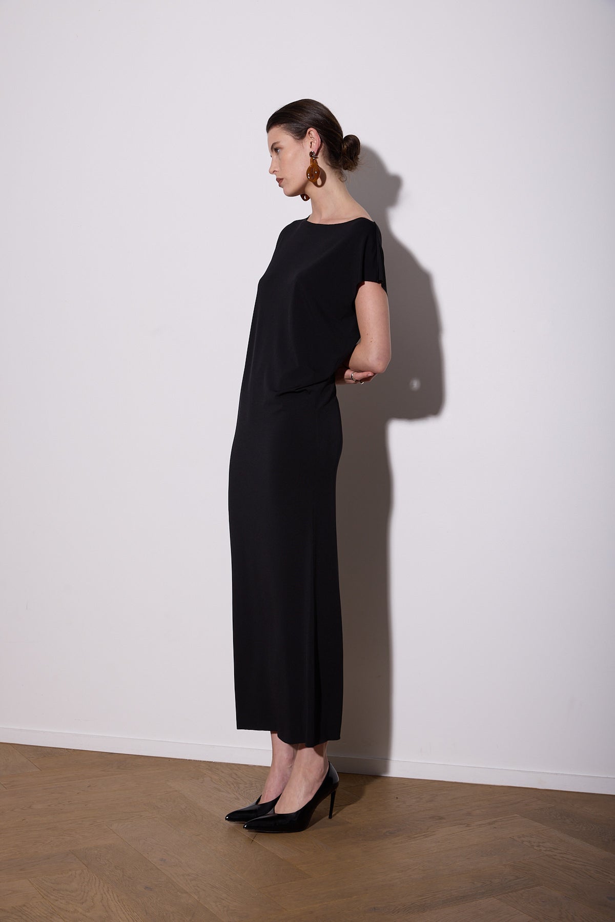 LASER T MAXI DRESS BLACK