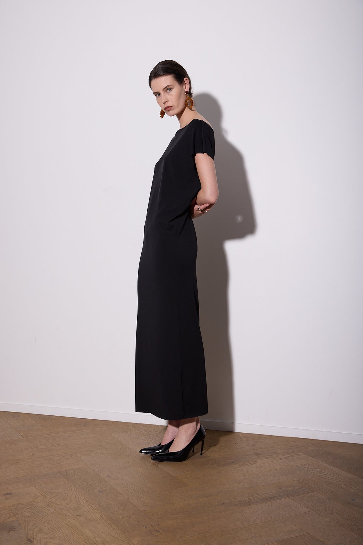 LASER T MAXI DRESS BLACK