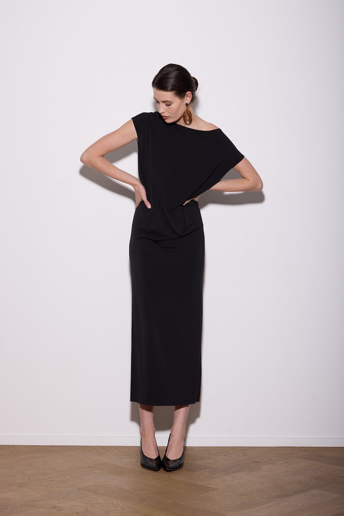 LASER T MAXI DRESS BLACK