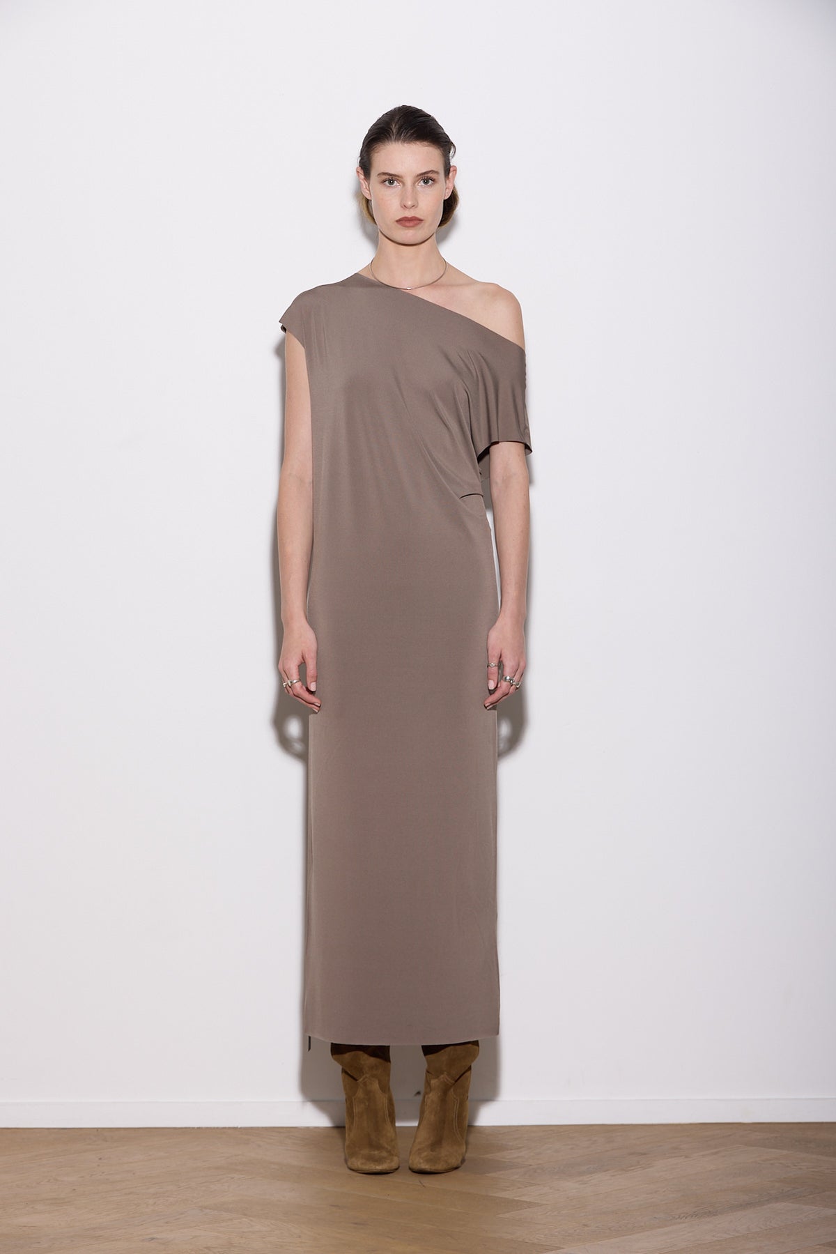 LASER T MAXI DRESS MOCHA