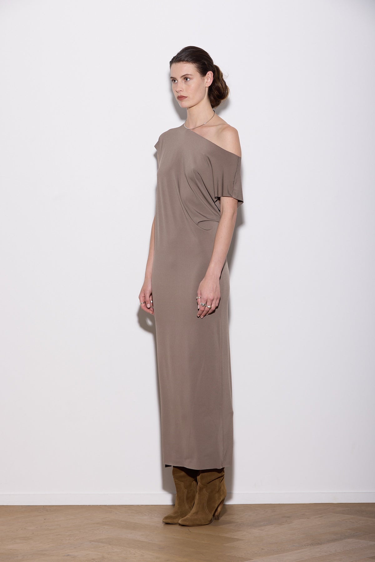 LASER T MAXI DRESS MOCHA
