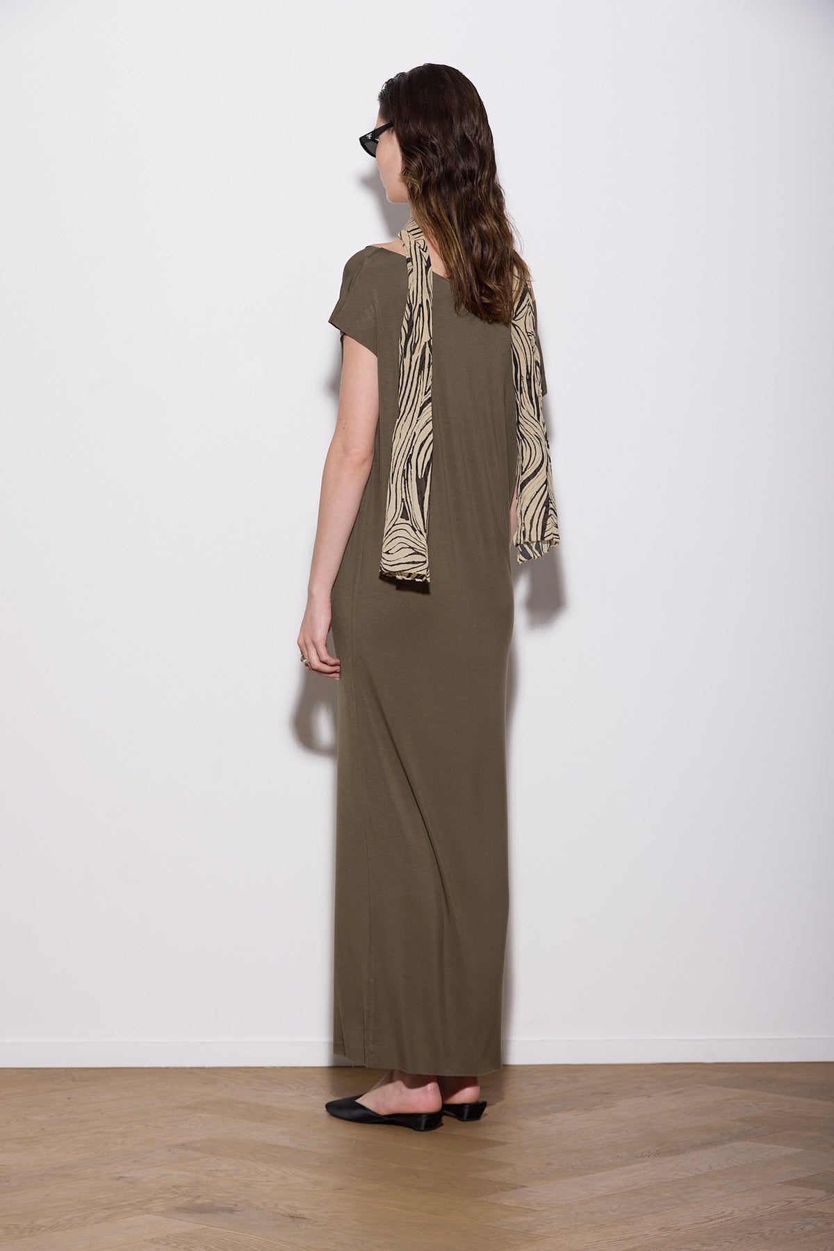 LASER T MAXI DRESS OLIVE