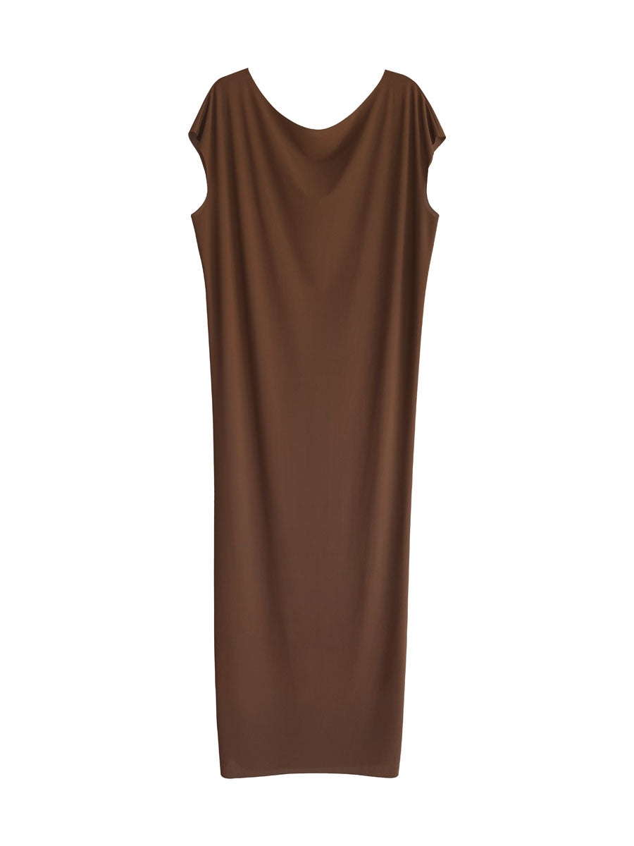 LASER T MAXI DRESS CINNAMON