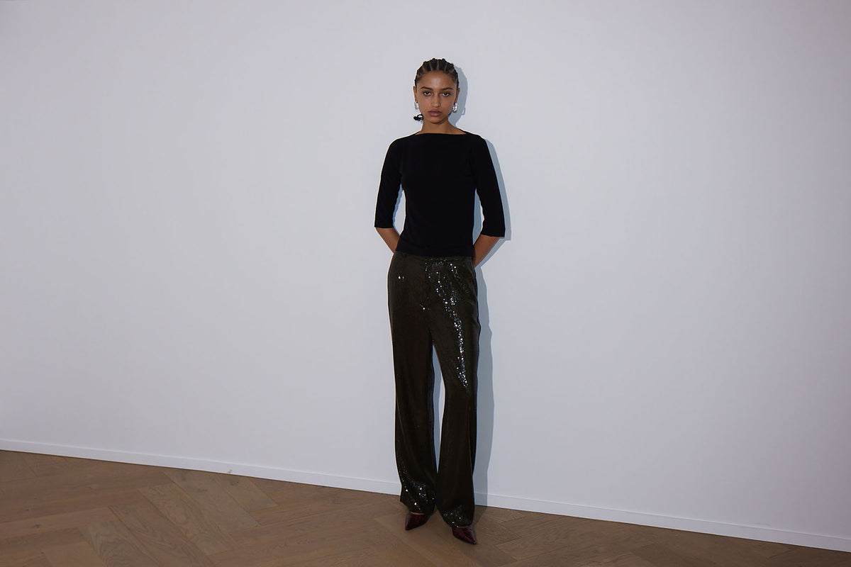 LAURENT PANT CROCODILE SEQUIN