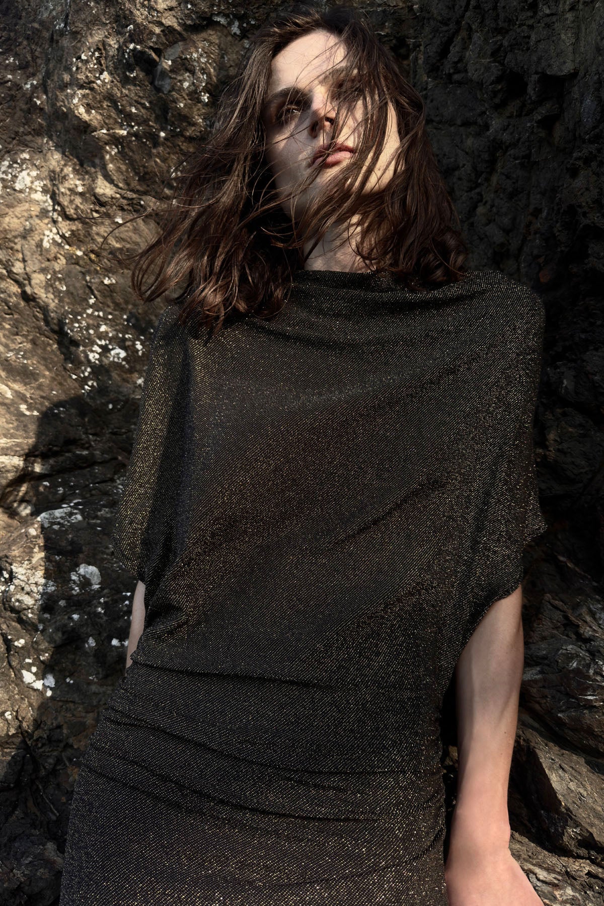 LOUNGE DRESS LUREX GOLD