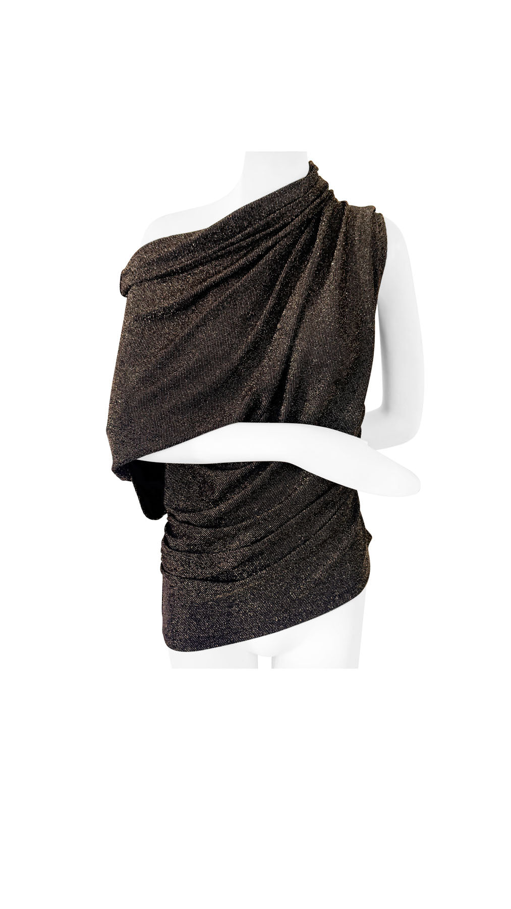 LOUNGE TOP LUREX BLACK/GOLD