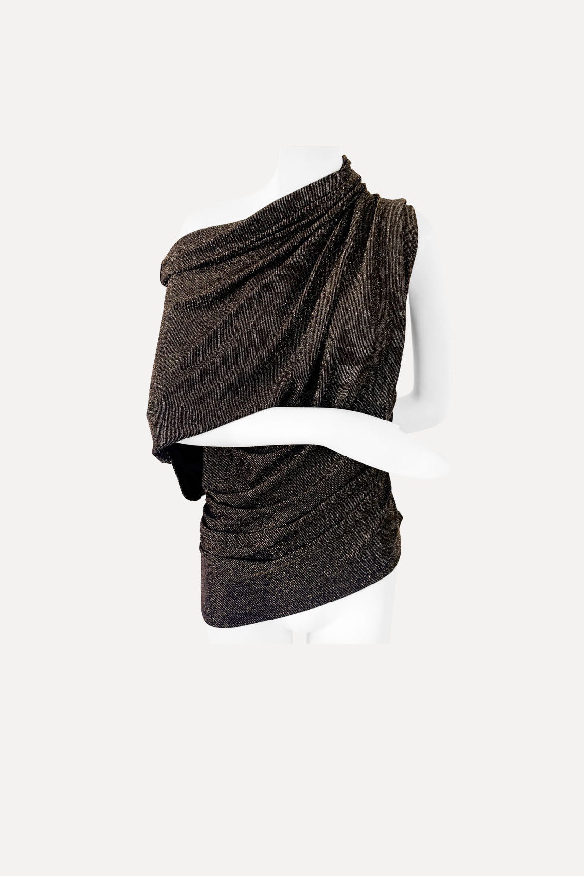 LOUNGE TOP LUREX BLACK/GOLD