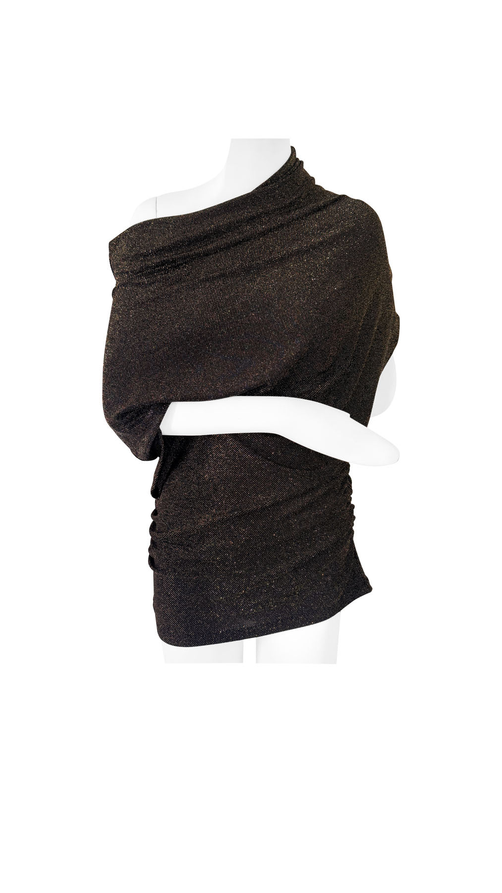 LOUNGE TOP LUREX BLACK/GOLD