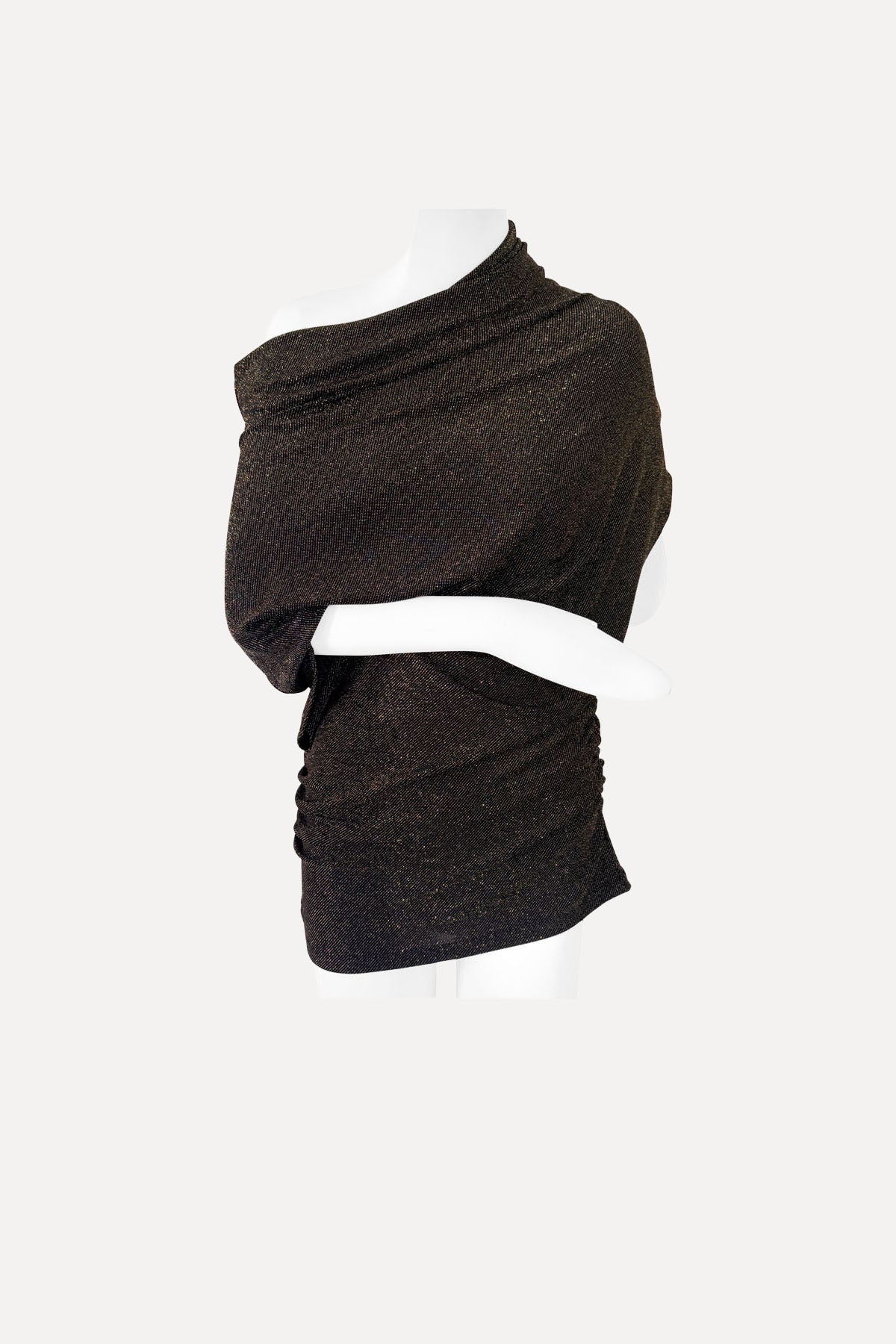 LOUNGE TOP LUREX BLACK/GOLD