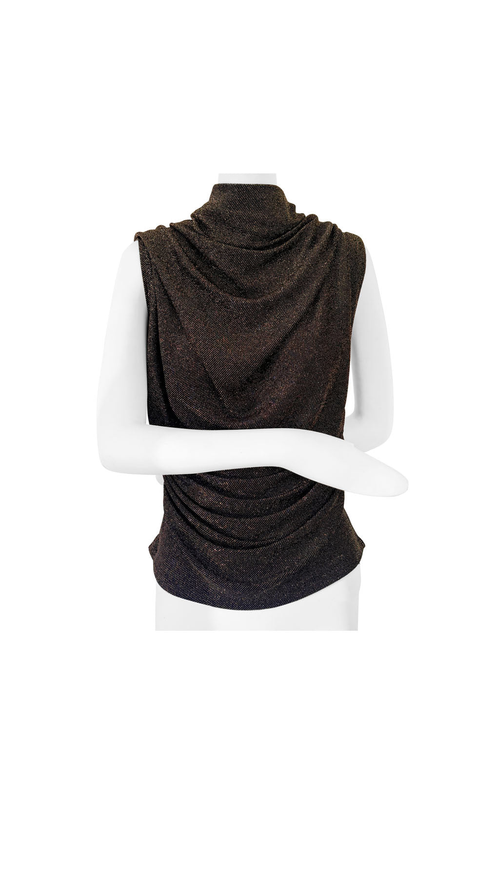 LOUNGE TOP LUREX BLACK/GOLD