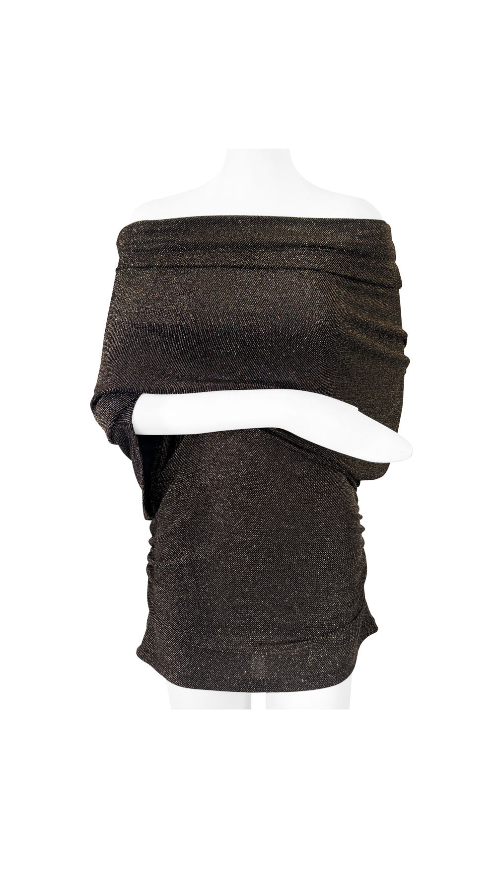 LOUNGE TOP LUREX BLACK/GOLD