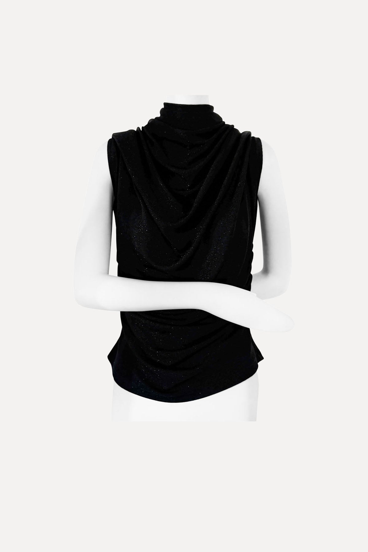 LOUNGE TOP LUREX BLACK
