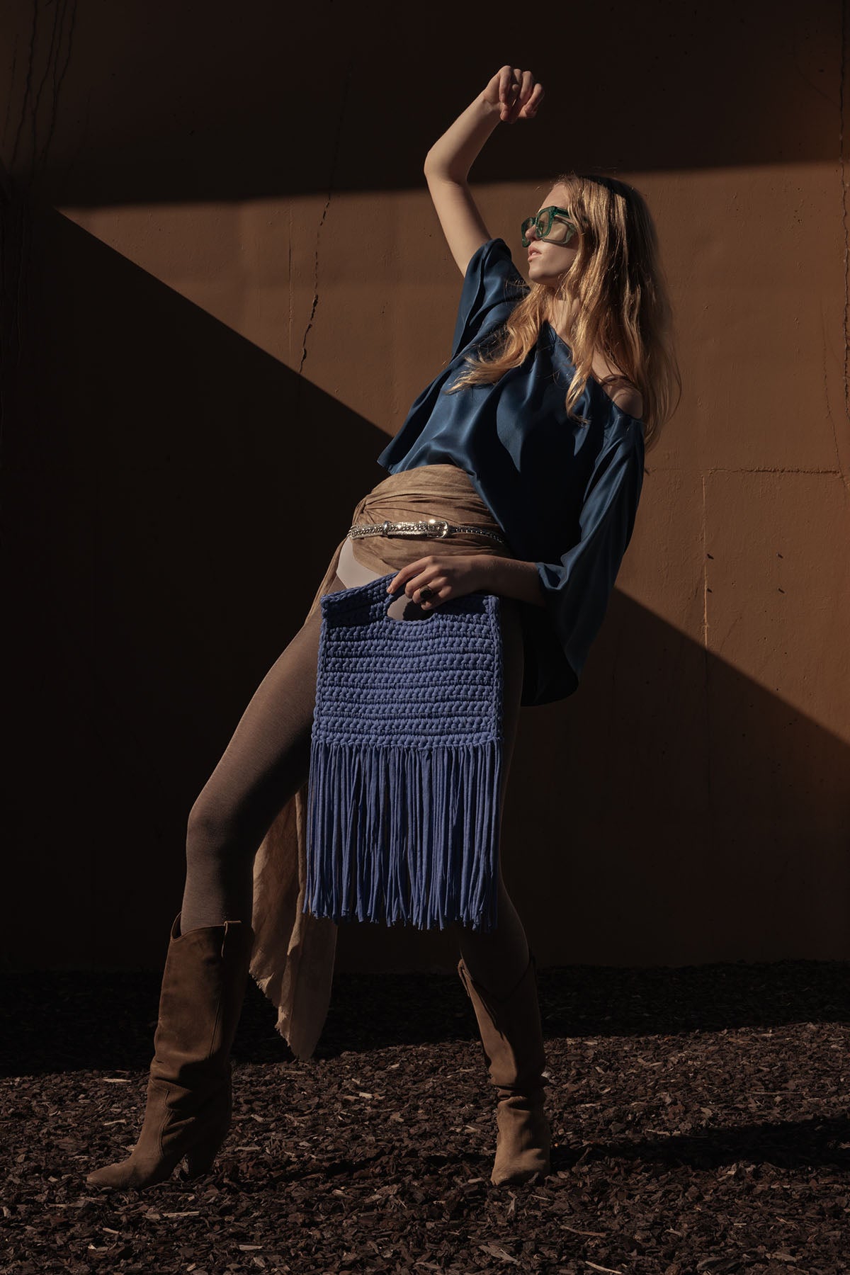 MARIA CLUTCH OZEANBLAU
