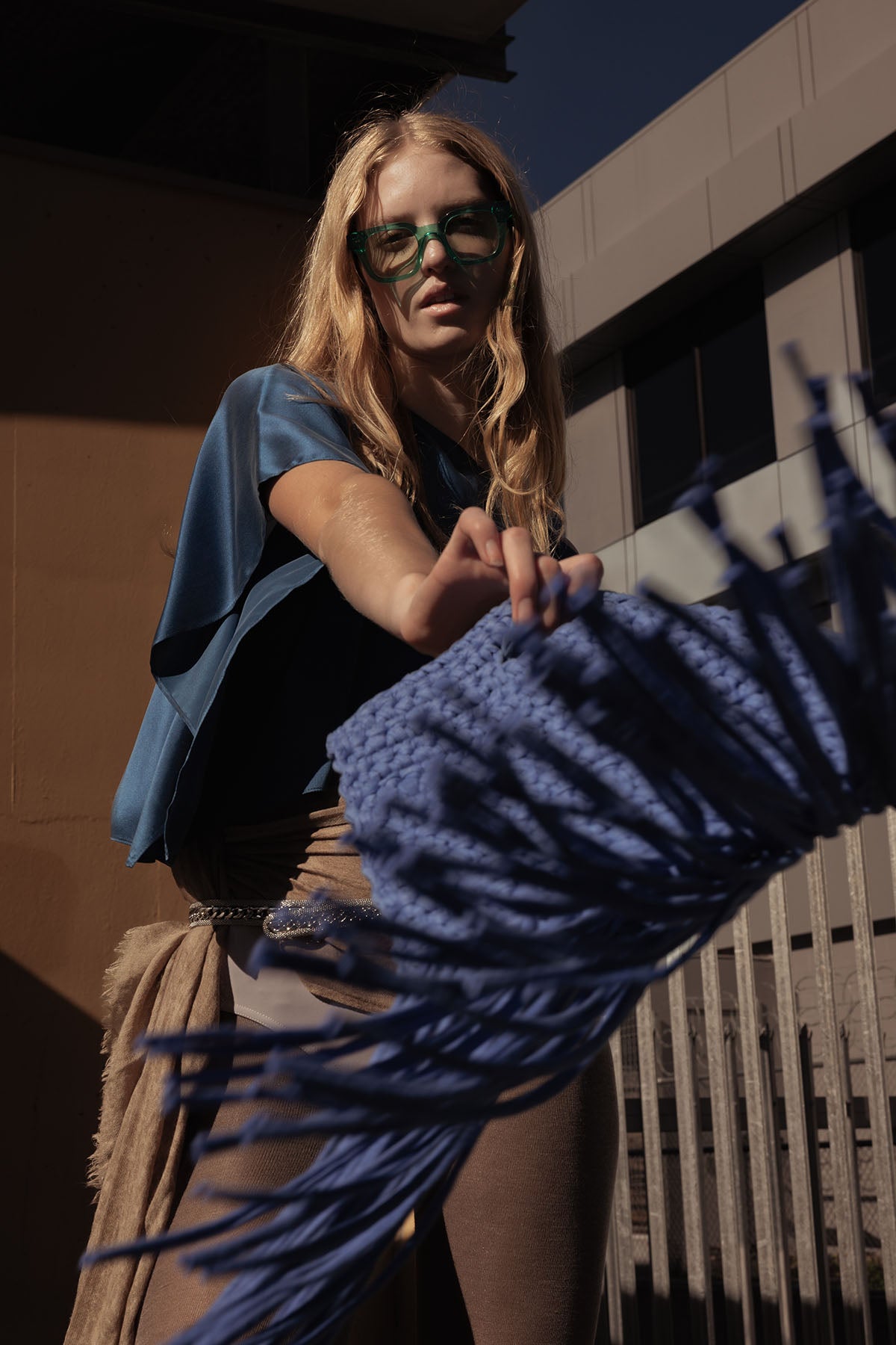 MARIA CLUTCH OZEANBLAU