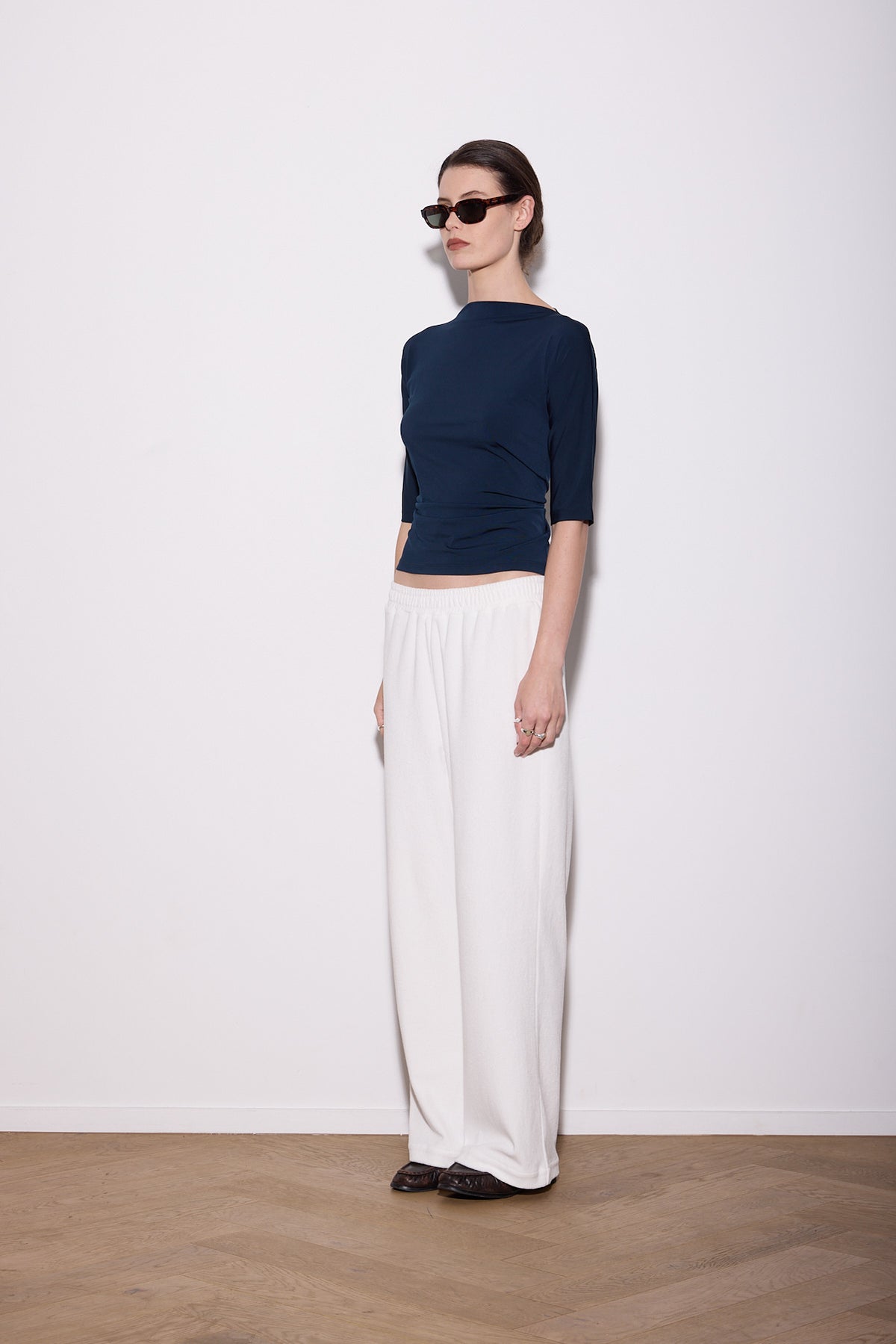 TOWELLING PANT WHITE