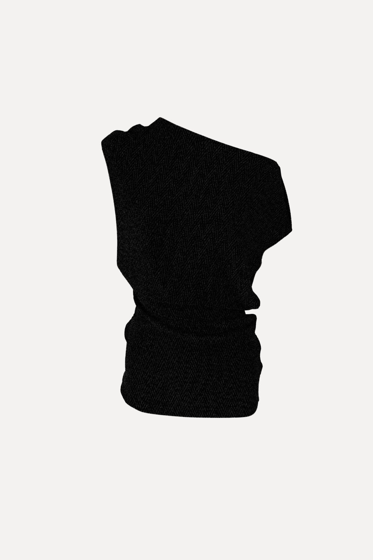 MYKIE EVENING TOP LUREX BLACK RUNWAY