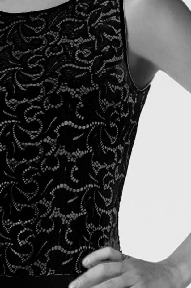 OROBLU GLAMOUR LACE BODY SLEEVELESS BLACK