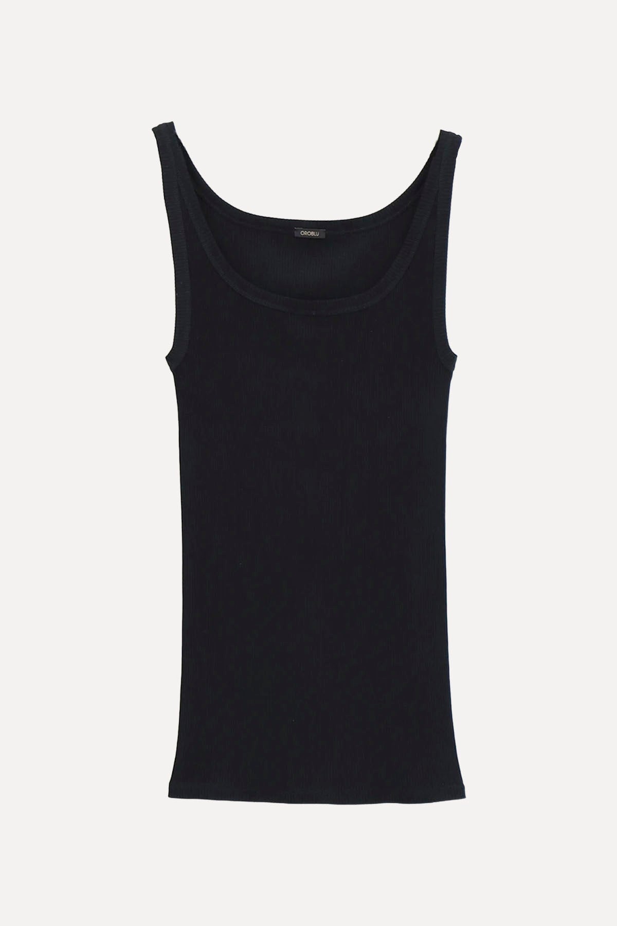 OROBLU PERFECT LINE RIB TANK TOP BLACK