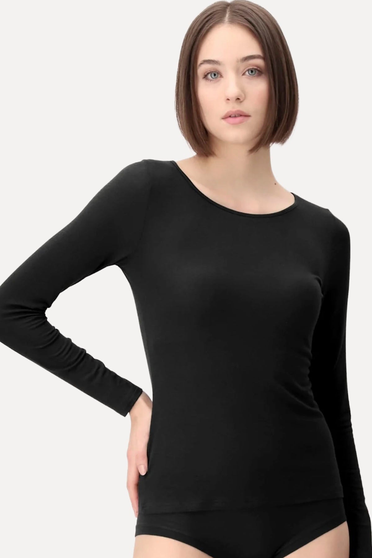 OROBLU PERFECT LINE TSHIRT L/S BLACK