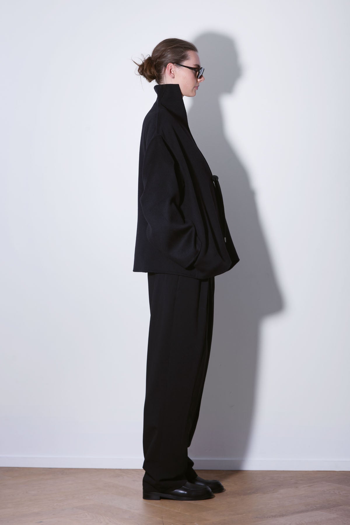 OVERSIZED WOOL CASHMERE JACKET WITH ROPE FASTENING