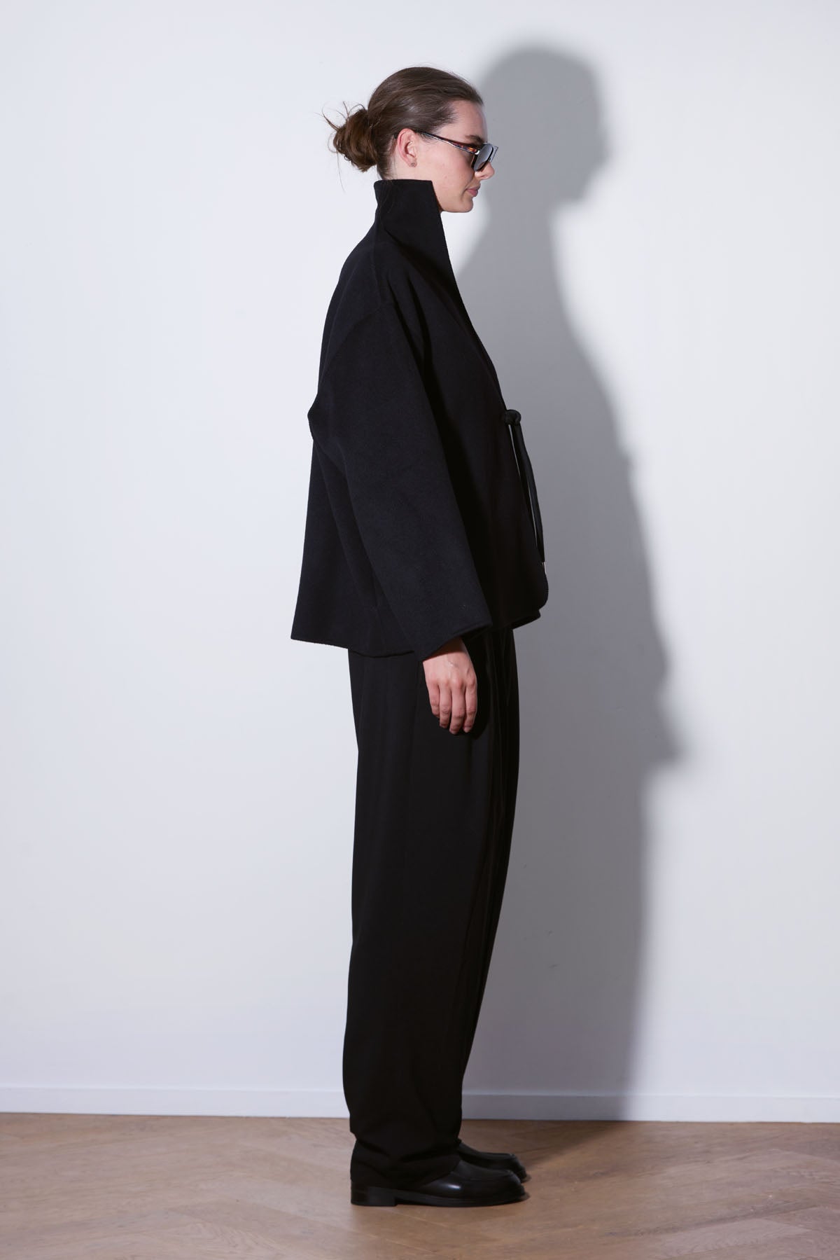 OVERSIZED WOOL CASHMERE JACKET WITH ROPE FASTENING