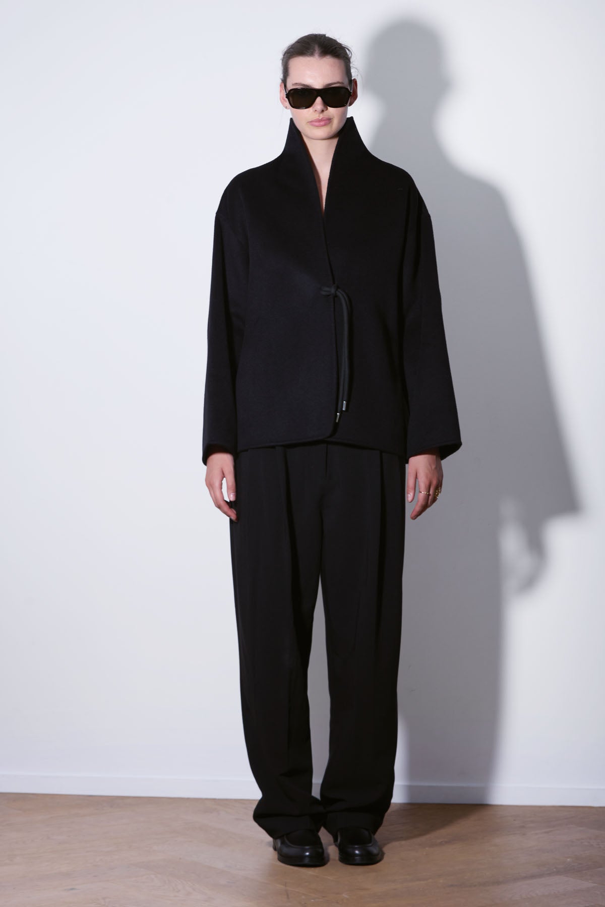 OVERSIZED WOOL CASHMERE JACKET WITH ROPE FASTENING