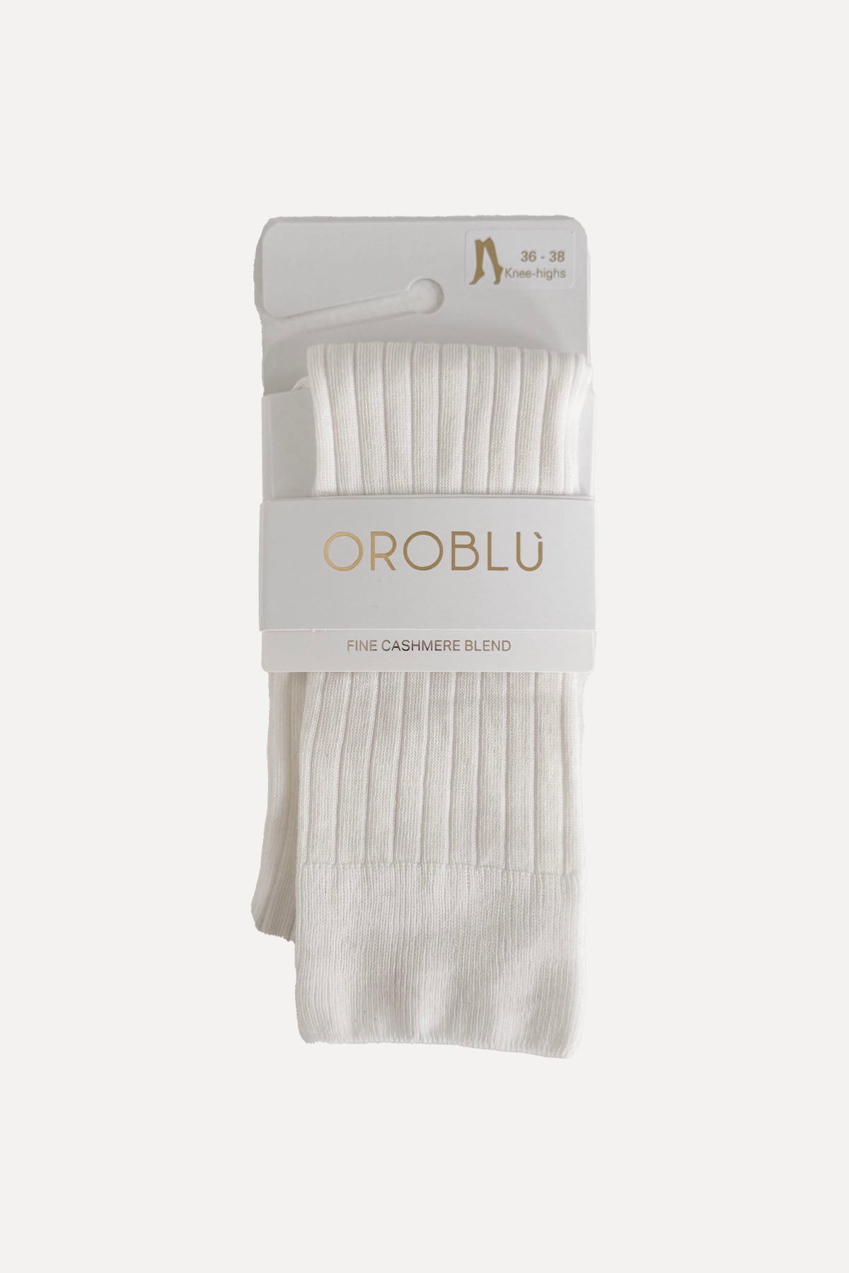 OROBLU CASHMERE LIGHT KNEE HIGHS WHITE