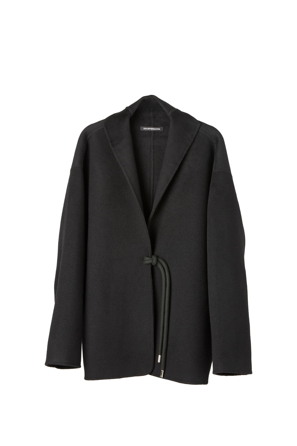 OVERSIZED WOOL CASHMERE JACKET WITH ROPE FASTENING
