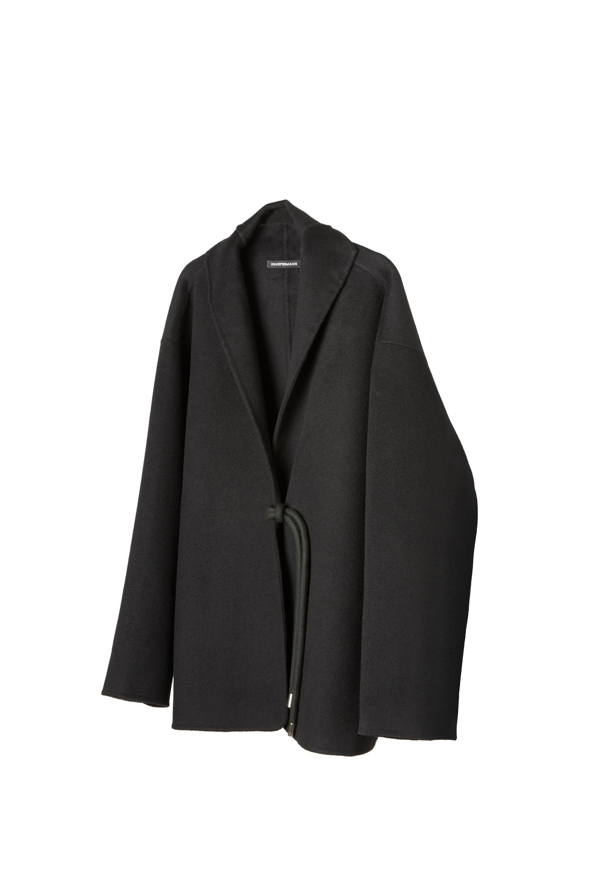 OVERSIZED WOOL CASHMERE JACKET WITH ROPE FASTENING