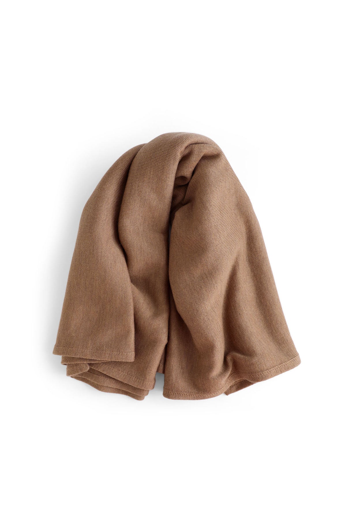 OVERSIZED KNITTED WRAP - CARAMEL