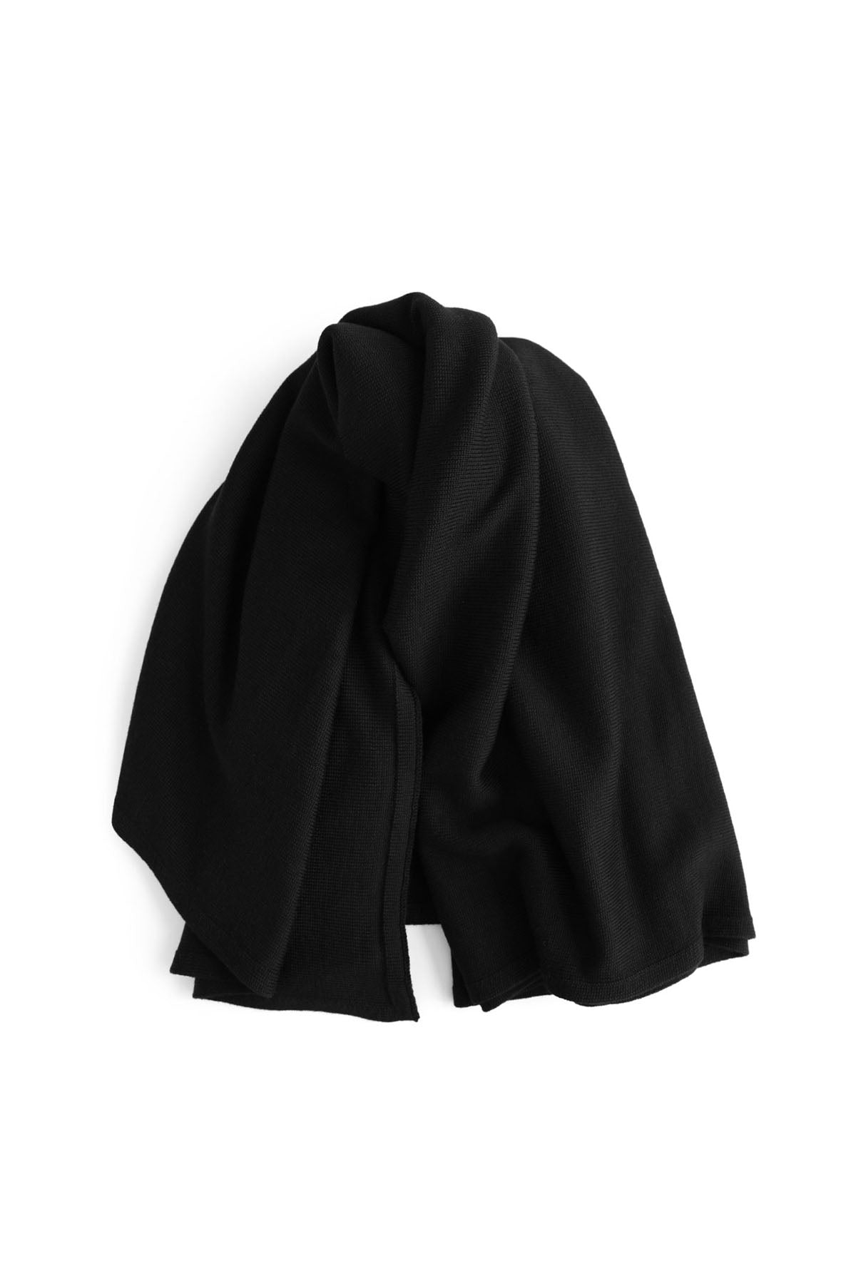 OVERSIZED KNITTED WRAP - NOIR