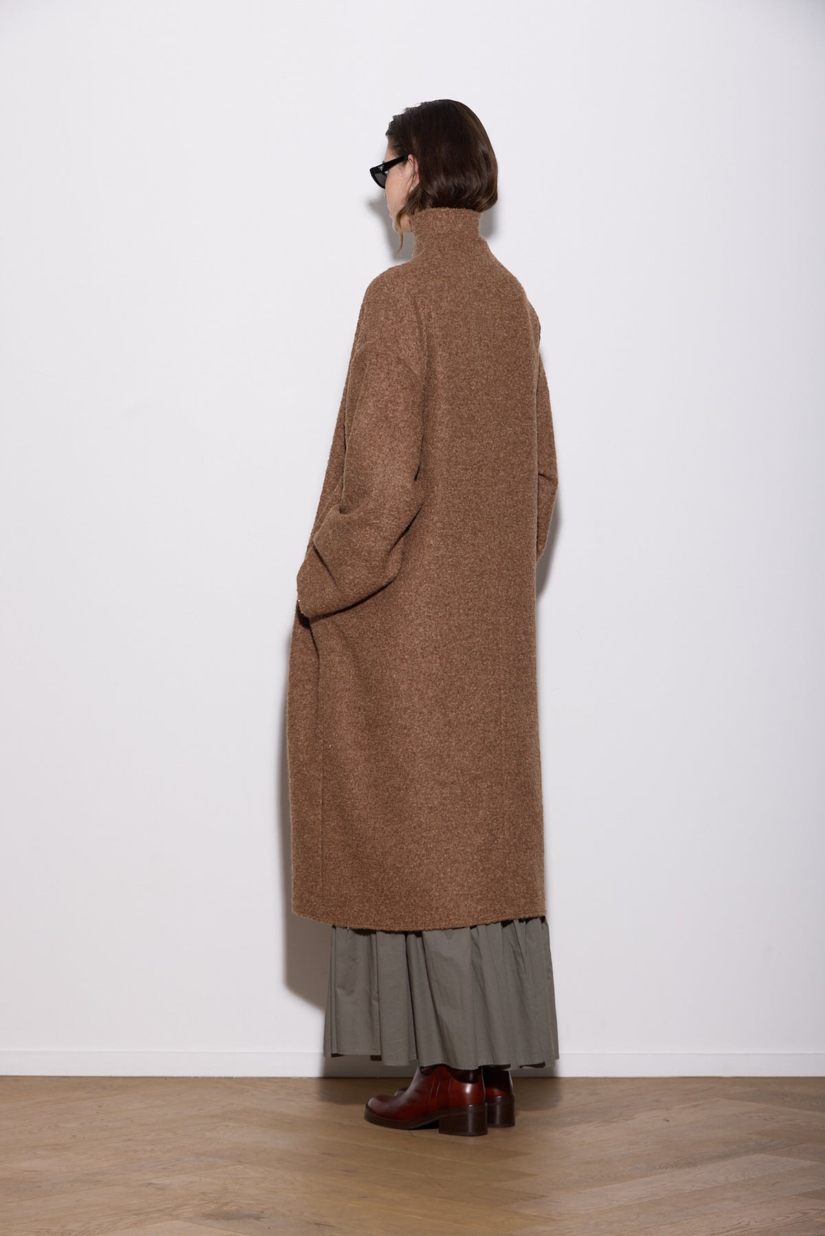 OVERSIZED ALPACA COAT CARAMEL