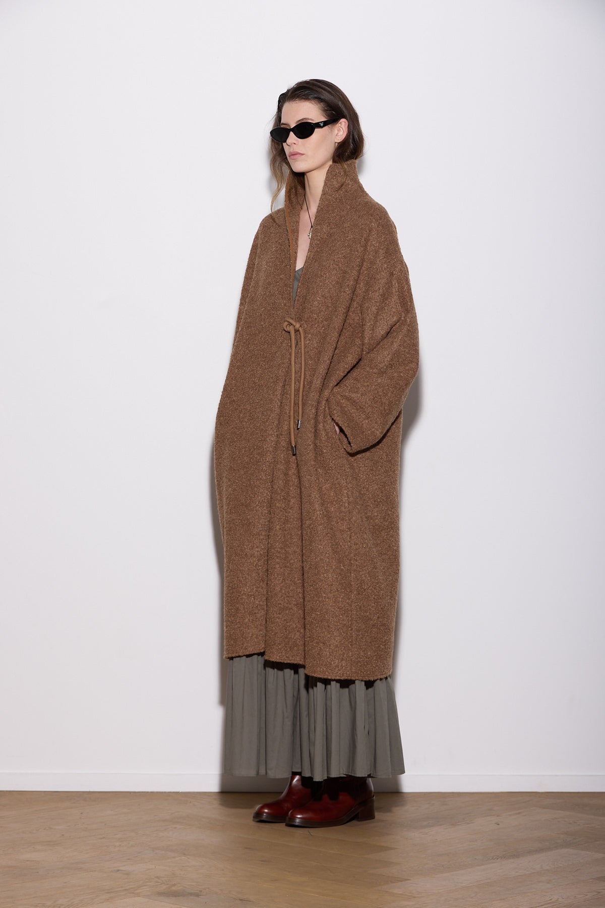 OVERSIZED ALPACA COAT CARAMEL