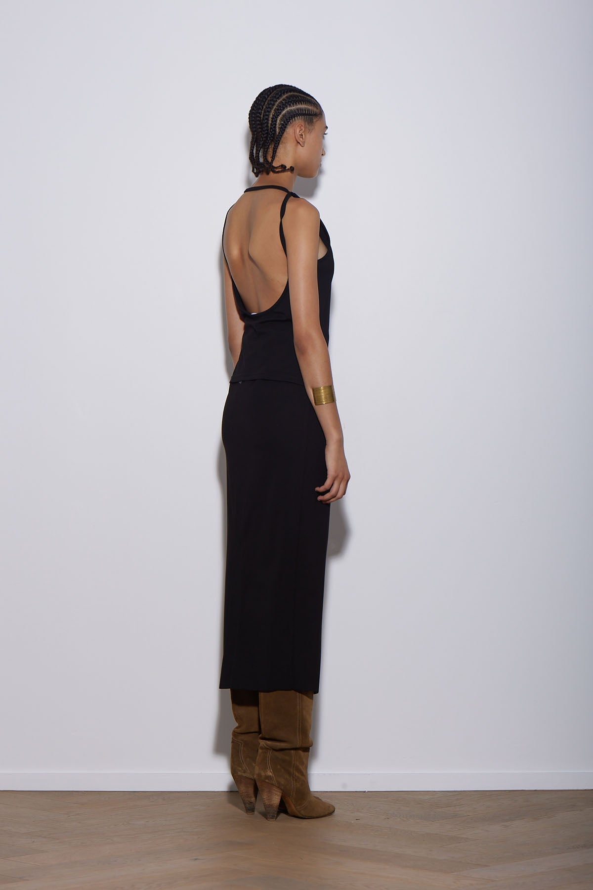 PONTE WRAP SKIRT BLACK