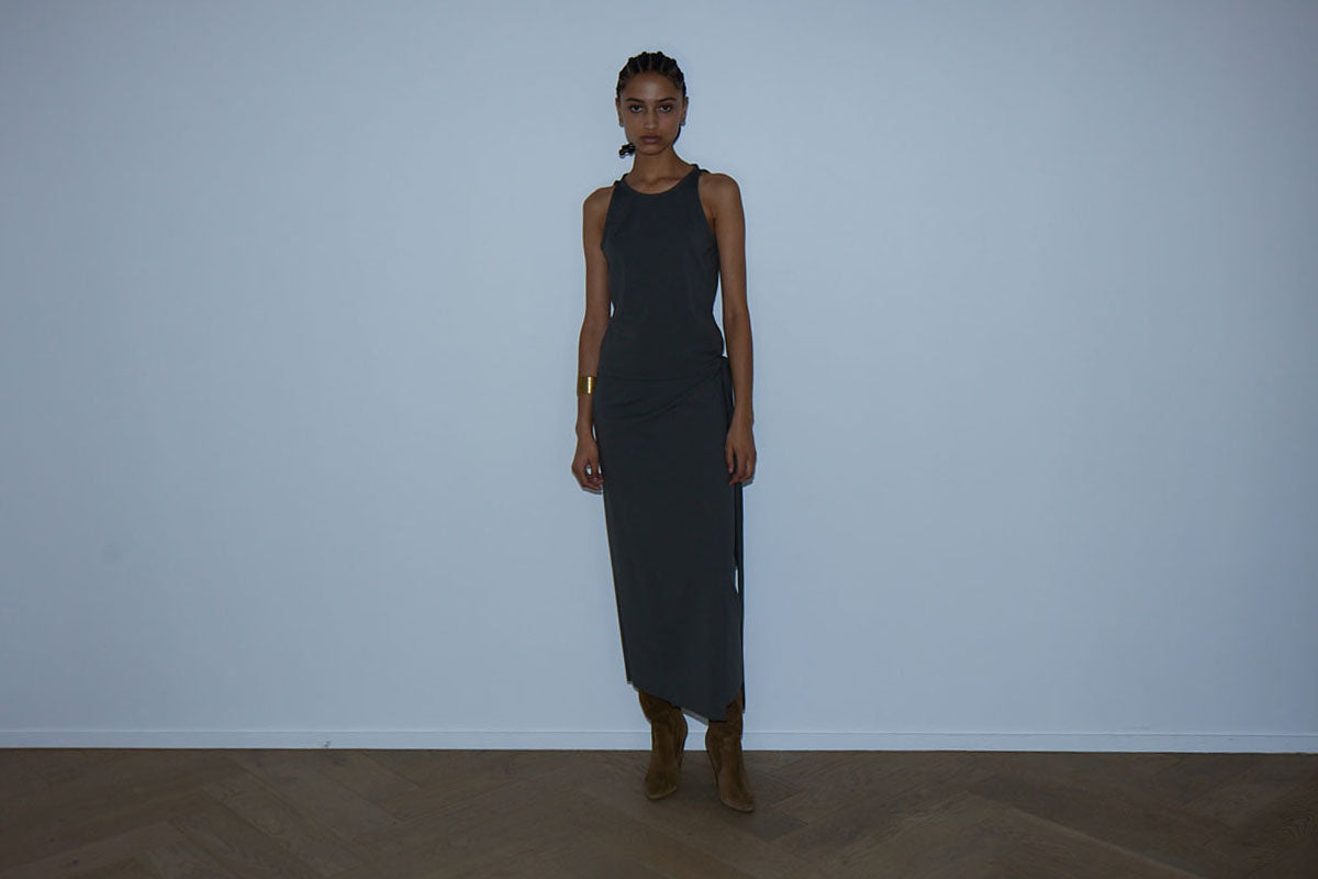 PONTE WRAP SKIRT OLIVE