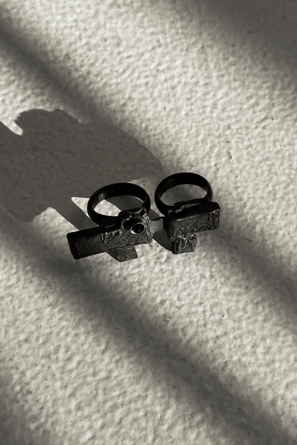 OXIDISED PURE SILVER RING WITH RUBY