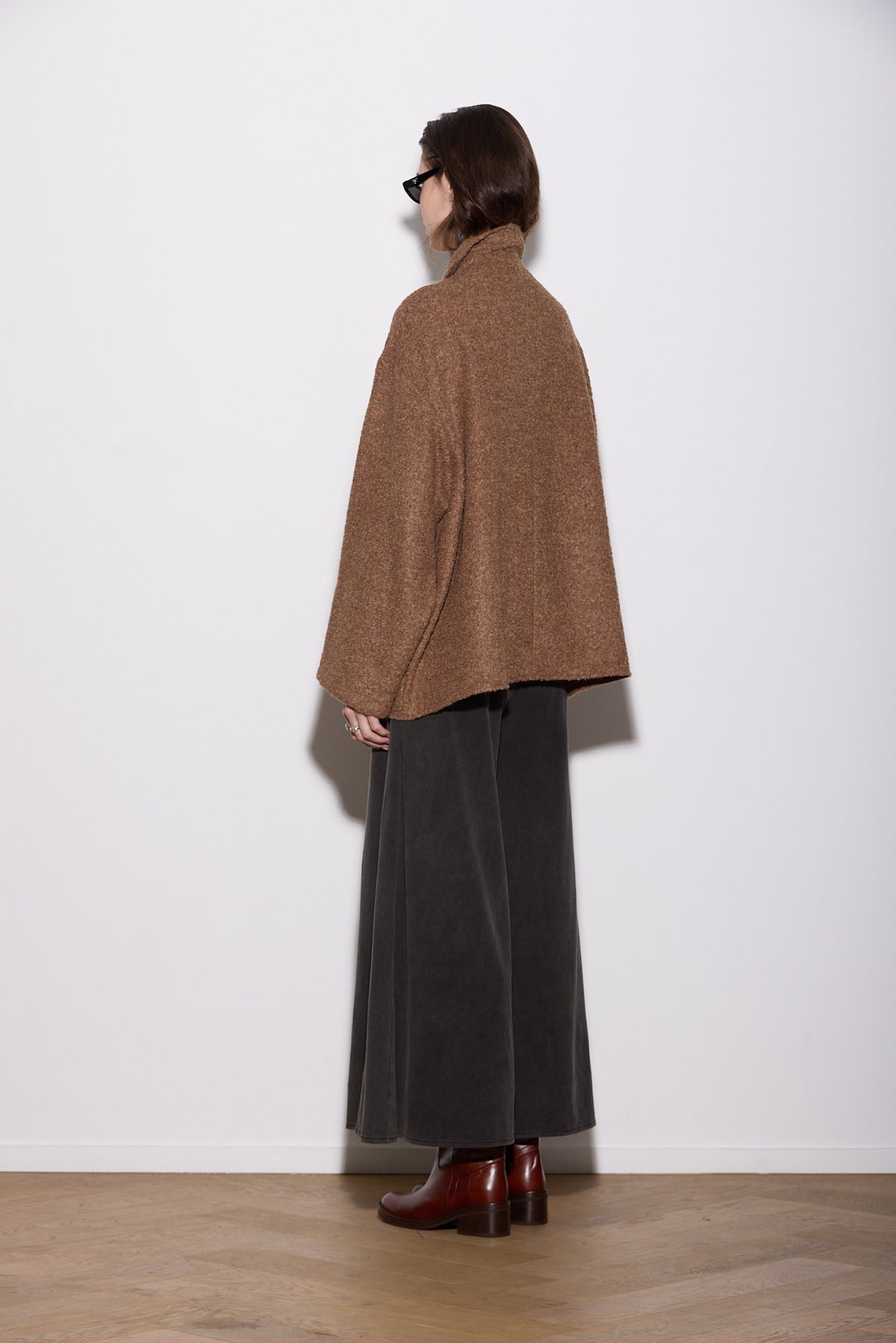 OVERSIZED ALPACA JACKET CARAMEL