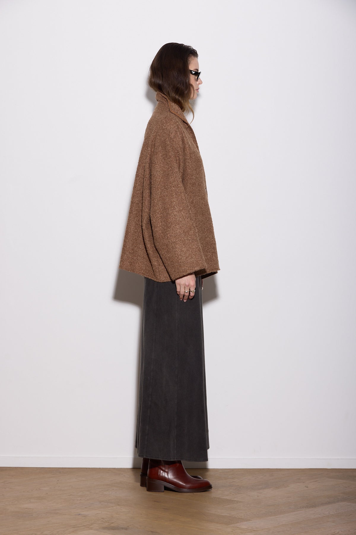 OVERSIZED ALPACA JACKET CARAMEL